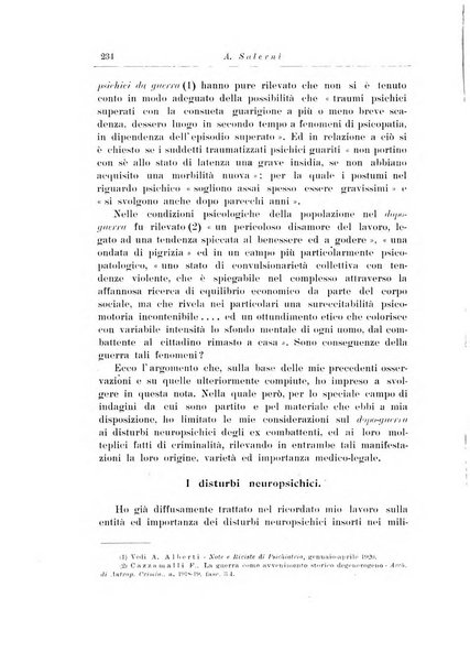 Note e riviste di psichiatria Manicomio provinciale di Pesaro