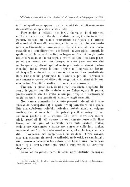 Note e riviste di psichiatria Manicomio provinciale di Pesaro