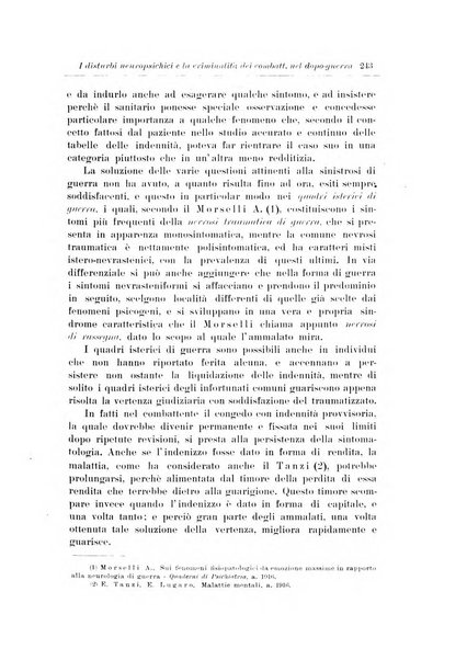 Note e riviste di psichiatria Manicomio provinciale di Pesaro