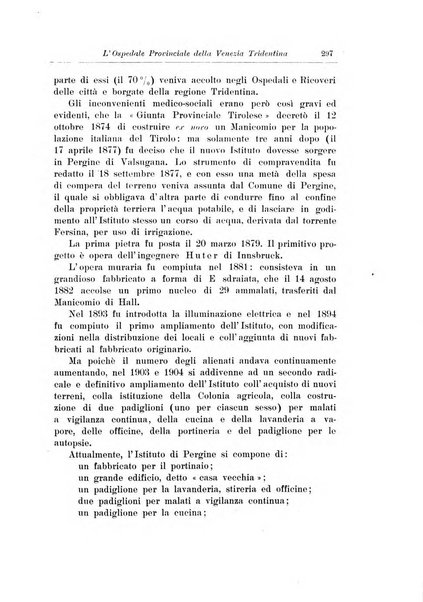 Note e riviste di psichiatria Manicomio provinciale di Pesaro