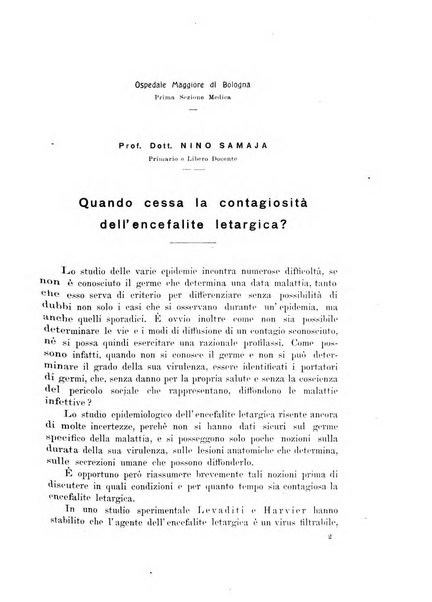 Note e riviste di psichiatria Manicomio provinciale di Pesaro