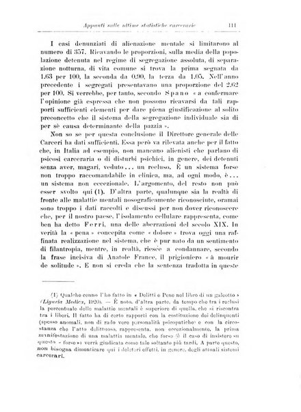 Note e riviste di psichiatria Manicomio provinciale di Pesaro