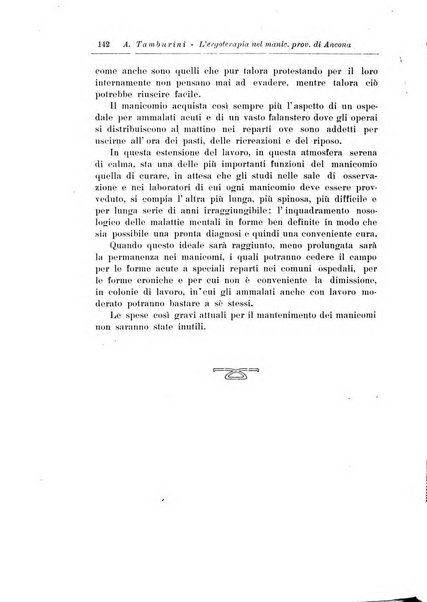 Note e riviste di psichiatria Manicomio provinciale di Pesaro