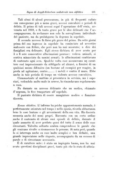 Note e riviste di psichiatria Manicomio provinciale di Pesaro