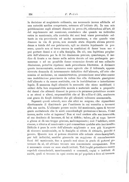 Note e riviste di psichiatria Manicomio provinciale di Pesaro