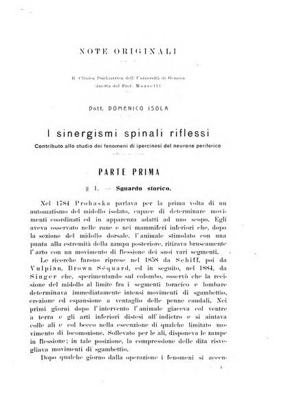 Note e riviste di psichiatria Manicomio provinciale di Pesaro