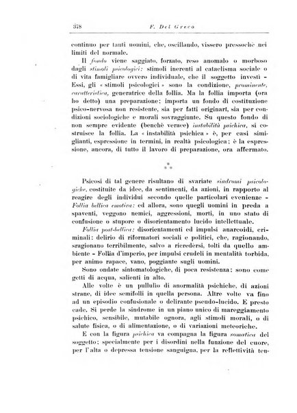 Note e riviste di psichiatria Manicomio provinciale di Pesaro