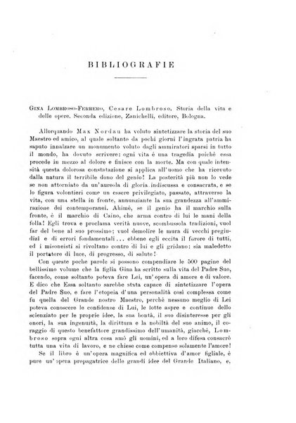 Note e riviste di psichiatria Manicomio provinciale di Pesaro