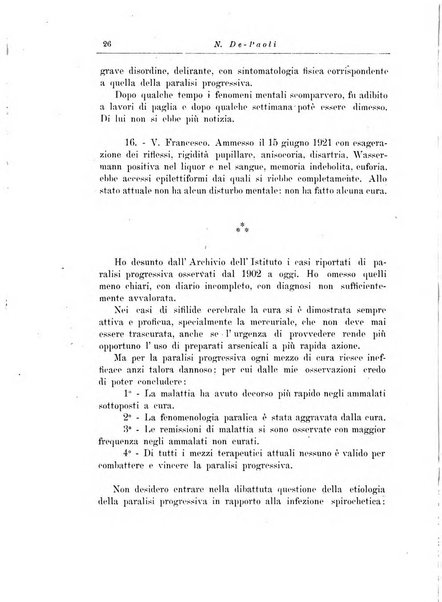 Note e riviste di psichiatria Manicomio provinciale di Pesaro