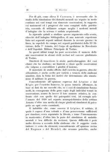 Note e riviste di psichiatria Manicomio provinciale di Pesaro