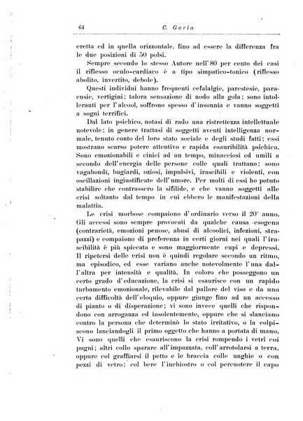 Note e riviste di psichiatria Manicomio provinciale di Pesaro