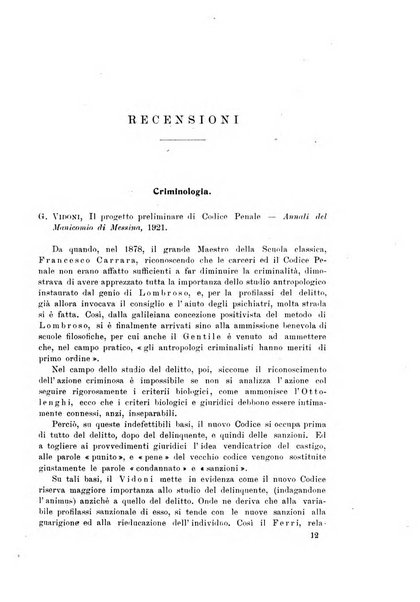 Note e riviste di psichiatria Manicomio provinciale di Pesaro