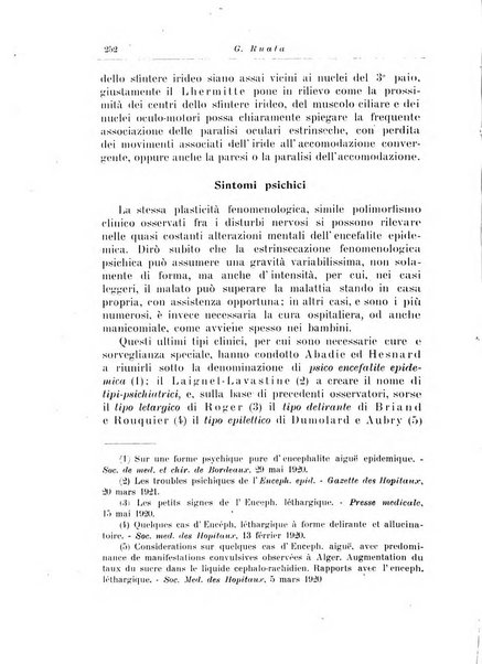 Note e riviste di psichiatria Manicomio provinciale di Pesaro