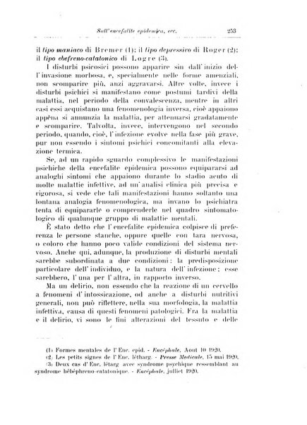 Note e riviste di psichiatria Manicomio provinciale di Pesaro