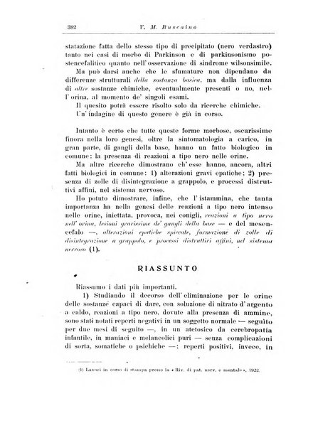 Note e riviste di psichiatria Manicomio provinciale di Pesaro