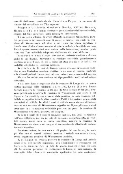 Note e riviste di psichiatria Manicomio provinciale di Pesaro