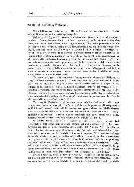 Note e riviste di psichiatria Manicomio provinciale di Pesaro