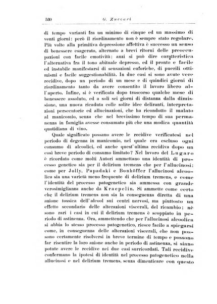 Note e riviste di psichiatria Manicomio provinciale di Pesaro