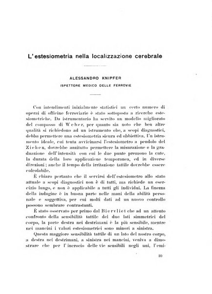 Note e riviste di psichiatria Manicomio provinciale di Pesaro