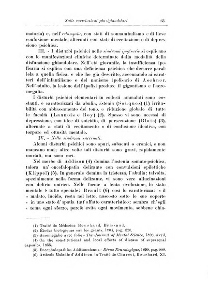 Note e riviste di psichiatria Manicomio provinciale di Pesaro