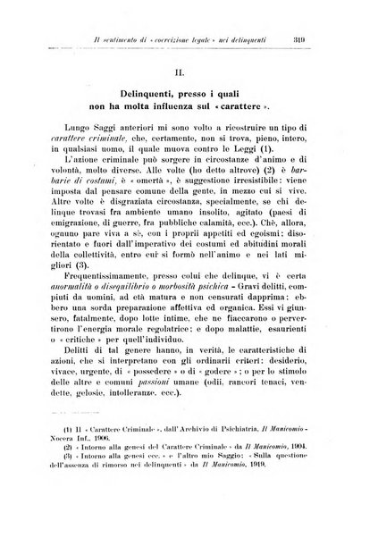 Note e riviste di psichiatria Manicomio provinciale di Pesaro