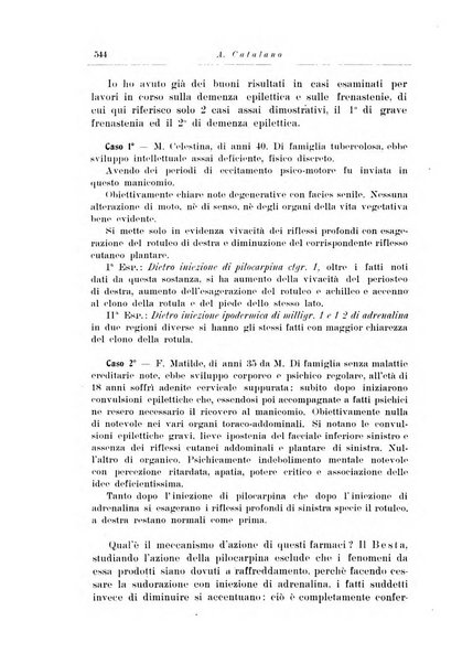 Note e riviste di psichiatria Manicomio provinciale di Pesaro