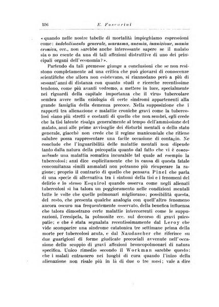 Note e riviste di psichiatria Manicomio provinciale di Pesaro