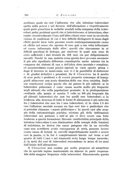 Note e riviste di psichiatria Manicomio provinciale di Pesaro