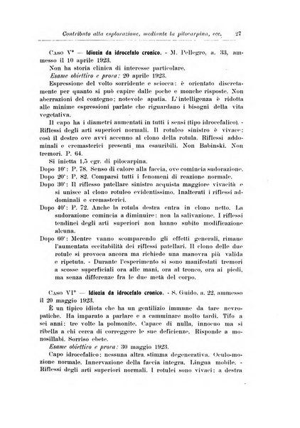 Note e riviste di psichiatria Manicomio provinciale di Pesaro