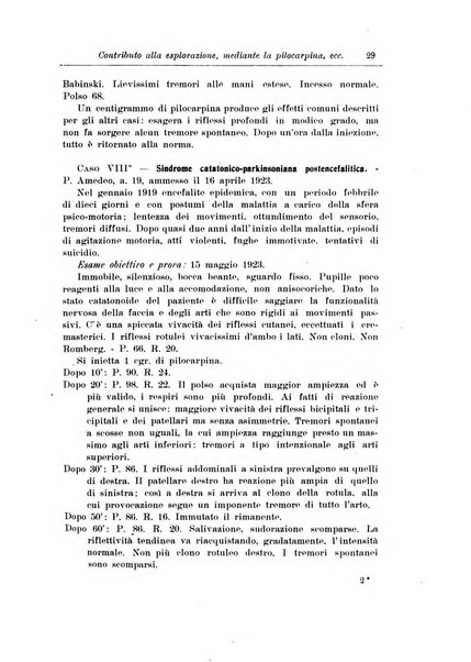 Note e riviste di psichiatria Manicomio provinciale di Pesaro