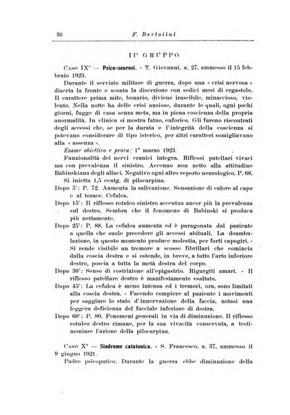 Note e riviste di psichiatria Manicomio provinciale di Pesaro