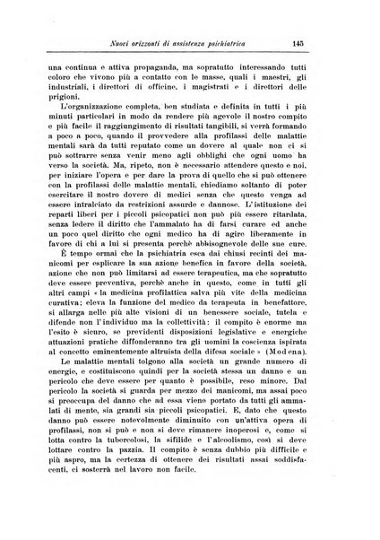 Note e riviste di psichiatria Manicomio provinciale di Pesaro