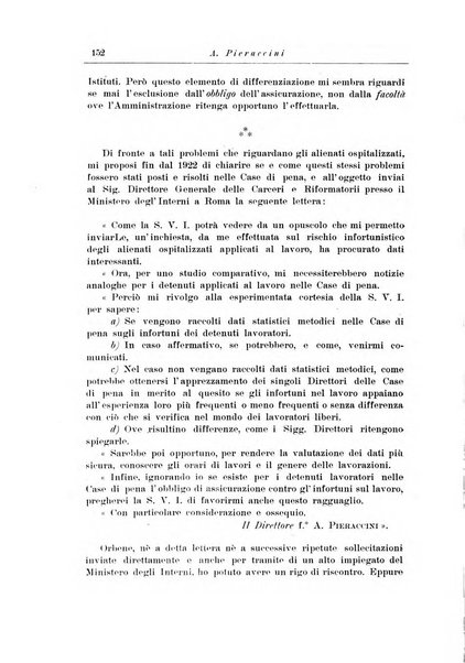 Note e riviste di psichiatria Manicomio provinciale di Pesaro