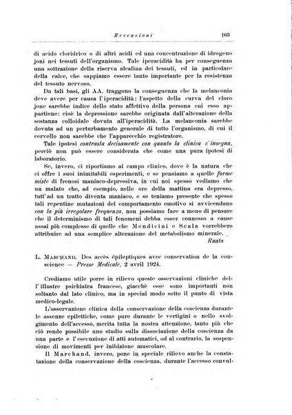 Note e riviste di psichiatria Manicomio provinciale di Pesaro