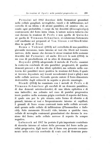 Note e riviste di psichiatria Manicomio provinciale di Pesaro