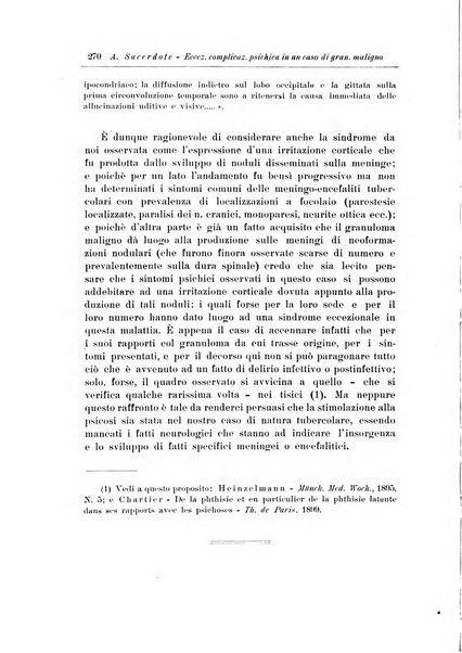 Note e riviste di psichiatria Manicomio provinciale di Pesaro