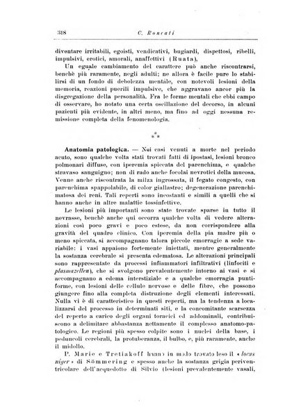 Note e riviste di psichiatria Manicomio provinciale di Pesaro