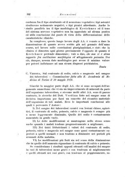 Note e riviste di psichiatria Manicomio provinciale di Pesaro