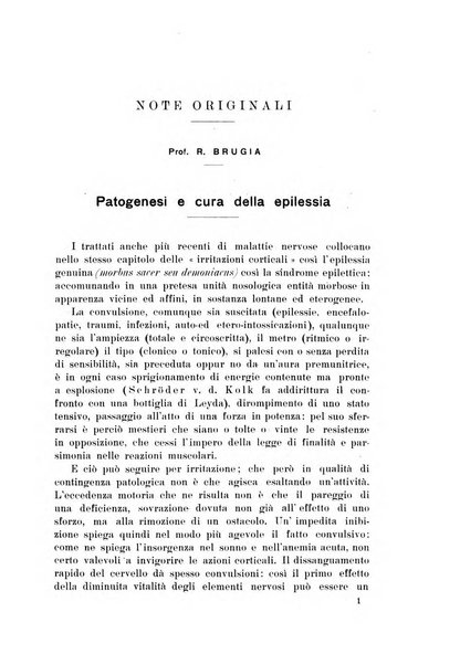 Note e riviste di psichiatria Manicomio provinciale di Pesaro