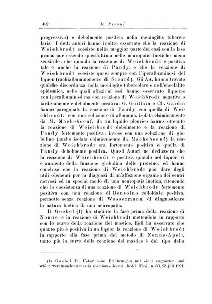 Note e riviste di psichiatria Manicomio provinciale di Pesaro