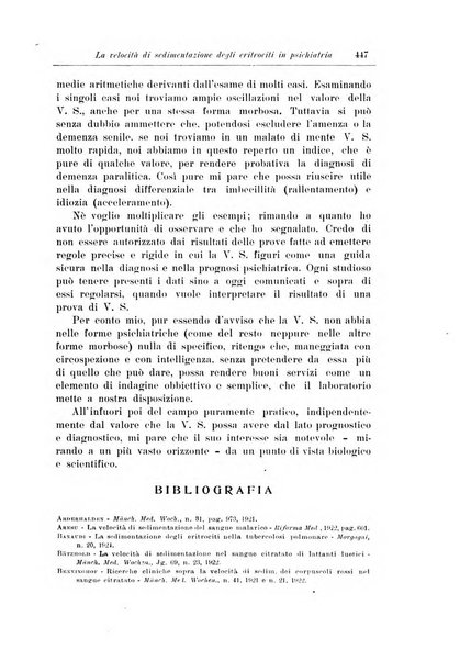 Note e riviste di psichiatria Manicomio provinciale di Pesaro