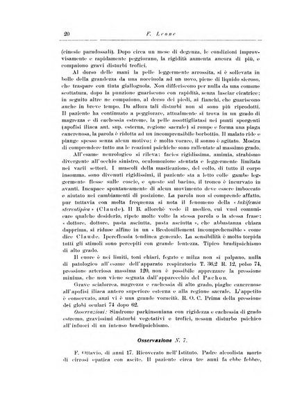 Note e riviste di psichiatria Manicomio provinciale di Pesaro