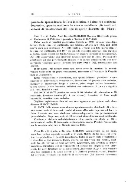 Note e riviste di psichiatria Manicomio provinciale di Pesaro