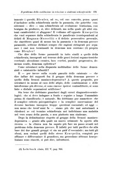 Note e riviste di psichiatria Manicomio provinciale di Pesaro