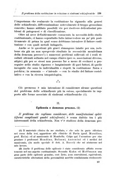 Note e riviste di psichiatria Manicomio provinciale di Pesaro