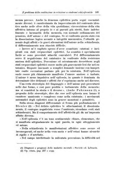 Note e riviste di psichiatria Manicomio provinciale di Pesaro