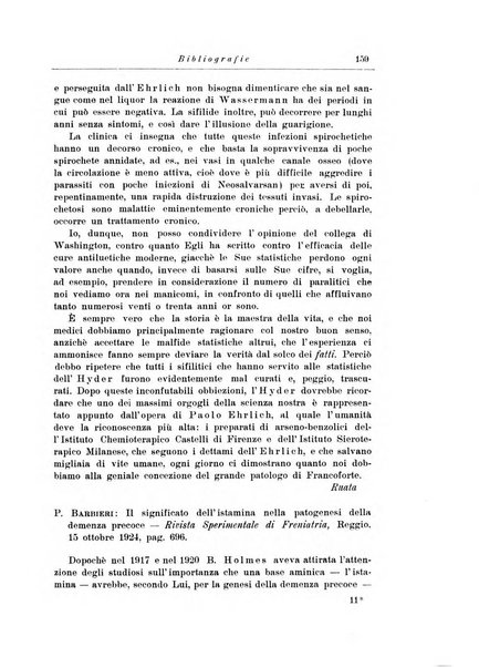 Note e riviste di psichiatria Manicomio provinciale di Pesaro