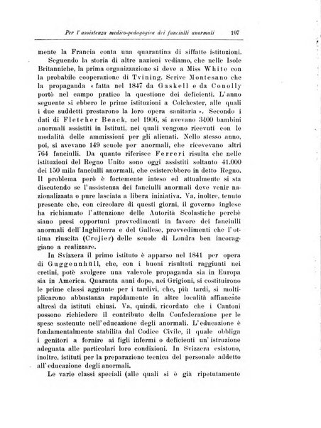 Note e riviste di psichiatria Manicomio provinciale di Pesaro