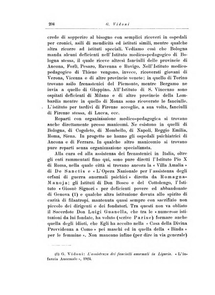 Note e riviste di psichiatria Manicomio provinciale di Pesaro