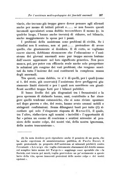 Note e riviste di psichiatria Manicomio provinciale di Pesaro